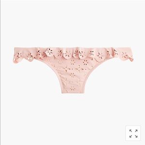 New JCrew ruffle scalloped lowrider bikini bottom